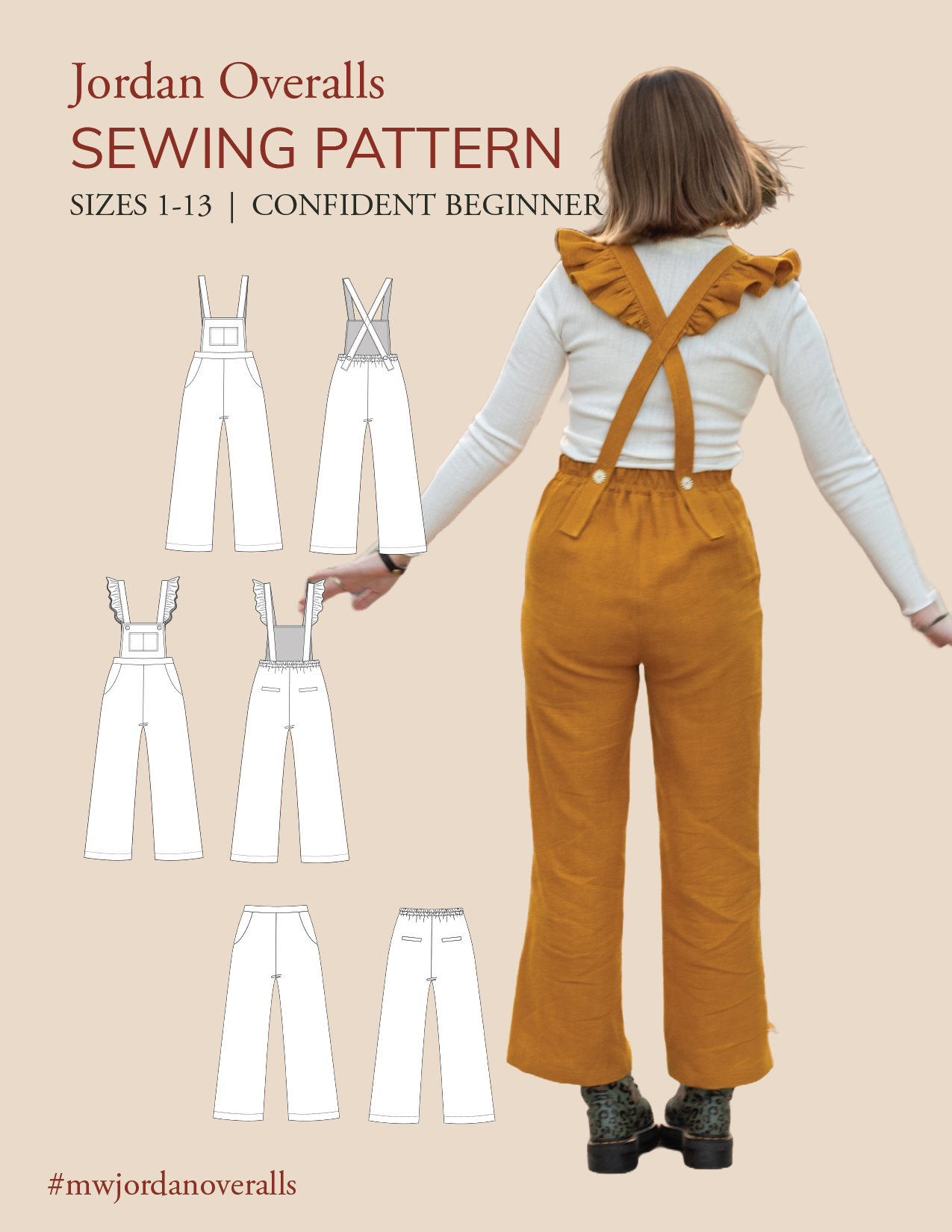 【おすすめ】STRONG HOLD Waist Overalls　Wabash Jordan Overalls | PDF Sewing Pattern – Madswick