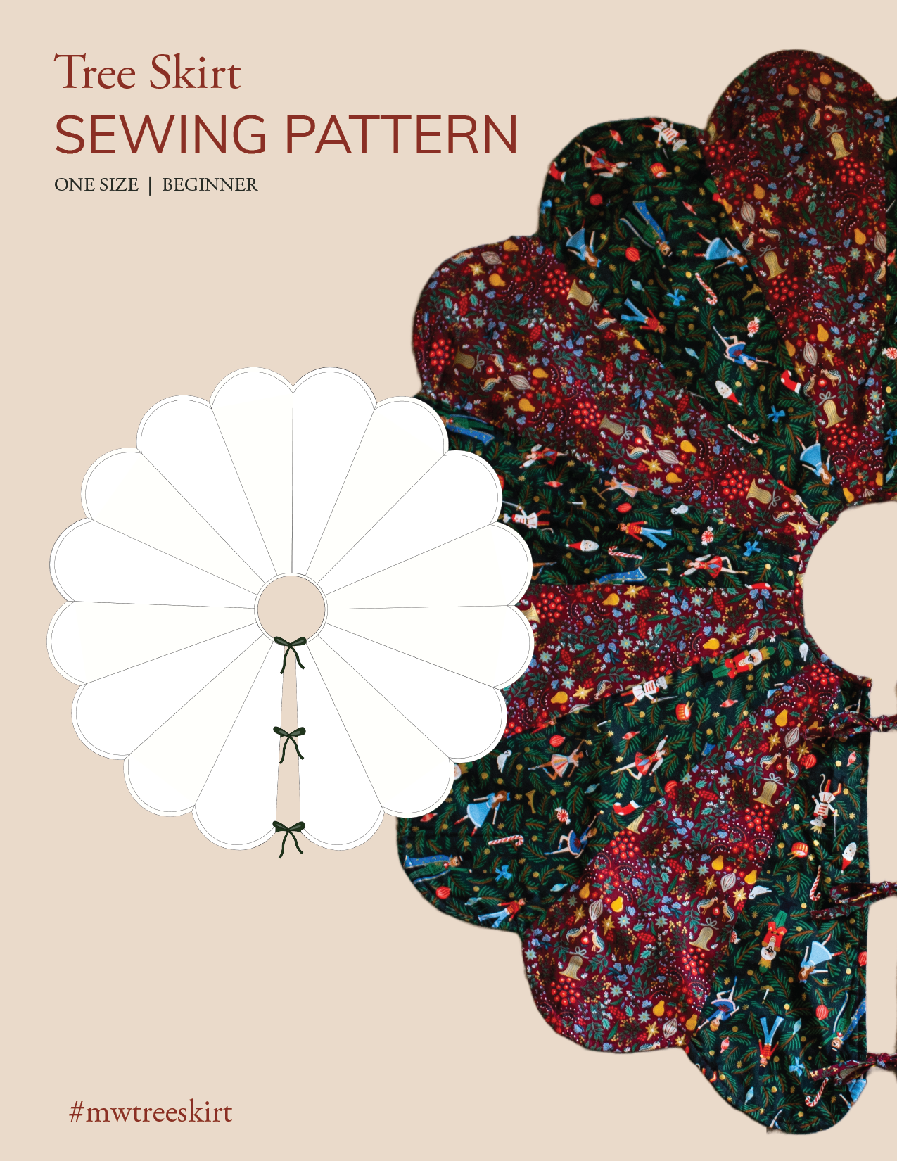 Scalloped Tree Skirt | PDF Sewing Pattern