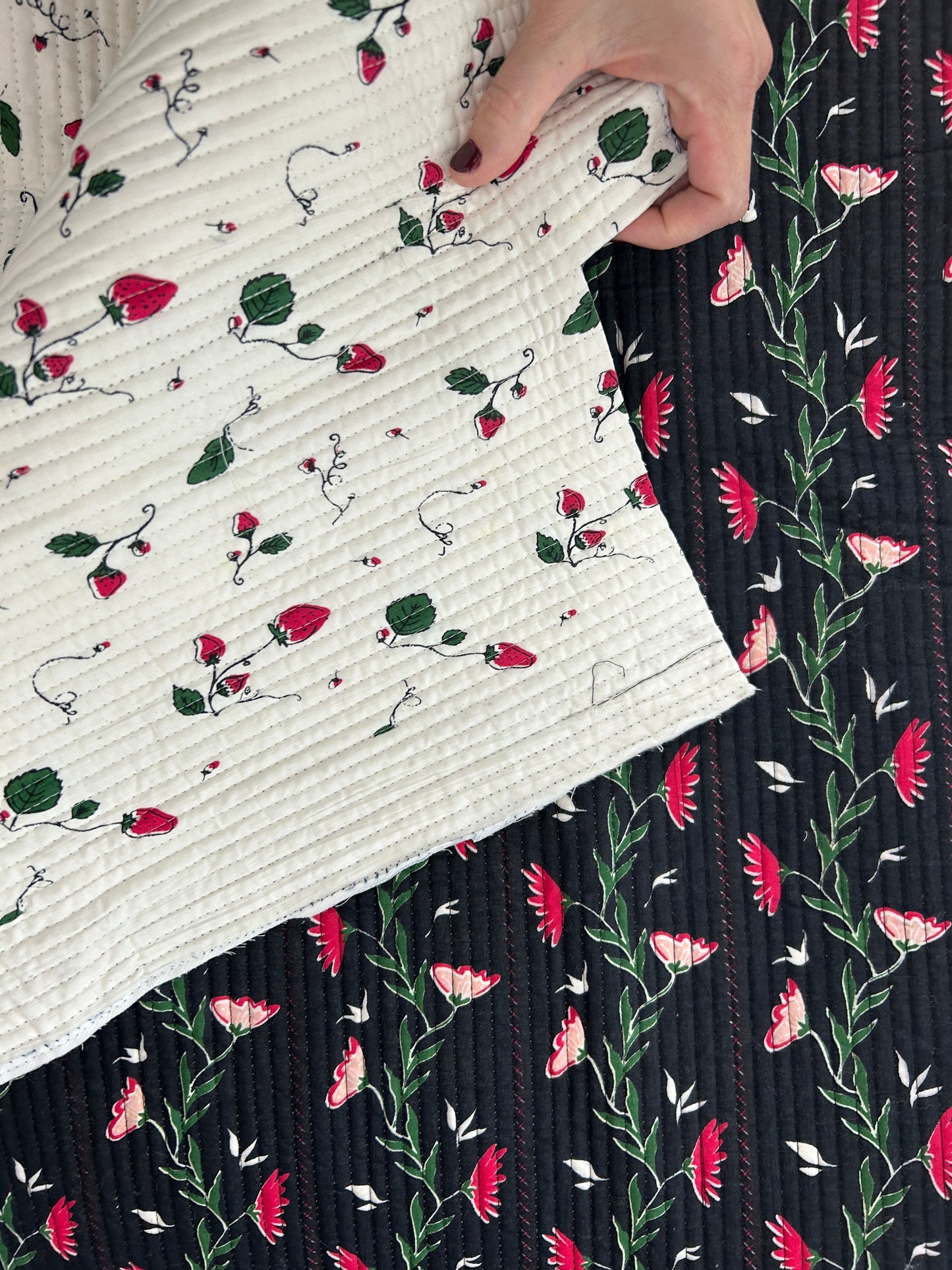 3yds/mtrs of Double Sided Quilted Cotton + Capella Coat Pattern (pre-order)