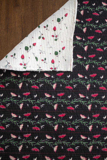 3yds/mtrs of Double Sided Quilted Cotton + Capella Coat Pattern (pre-order)