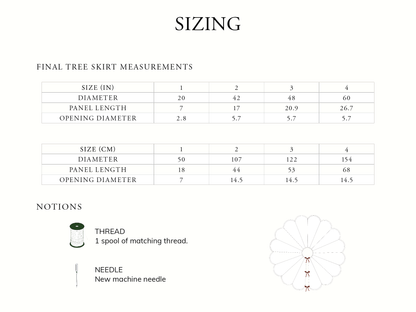 Scalloped Tree Skirt | PDF Sewing Pattern
