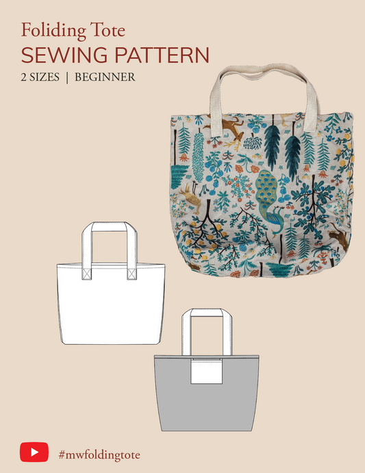 Folding Tote Bag | PDF Sewing Pattern